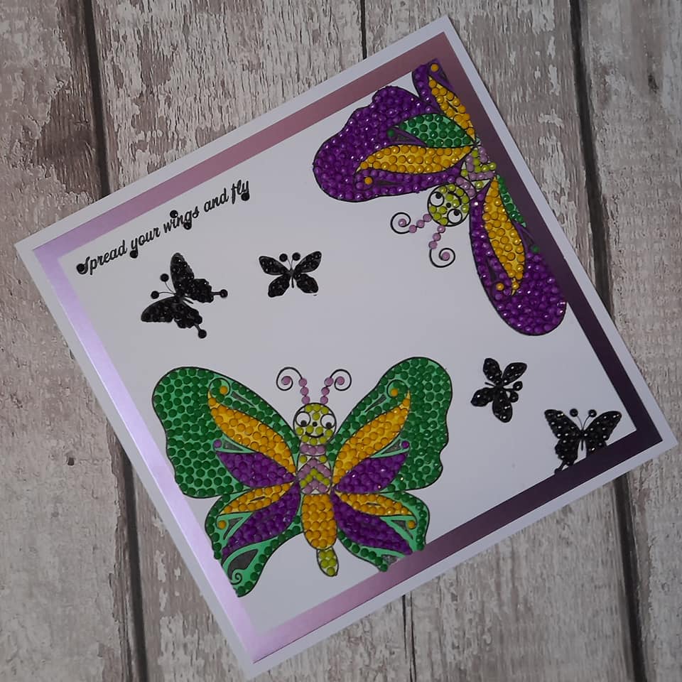 Craft Buddy Flutteryby Butterfly Crystal Art A6 Stamp Set