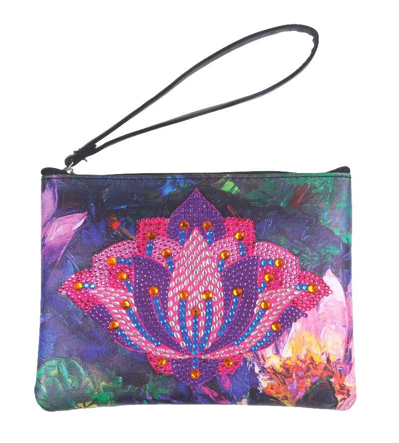 "Lovely Lotus" Crystal Art Pouch