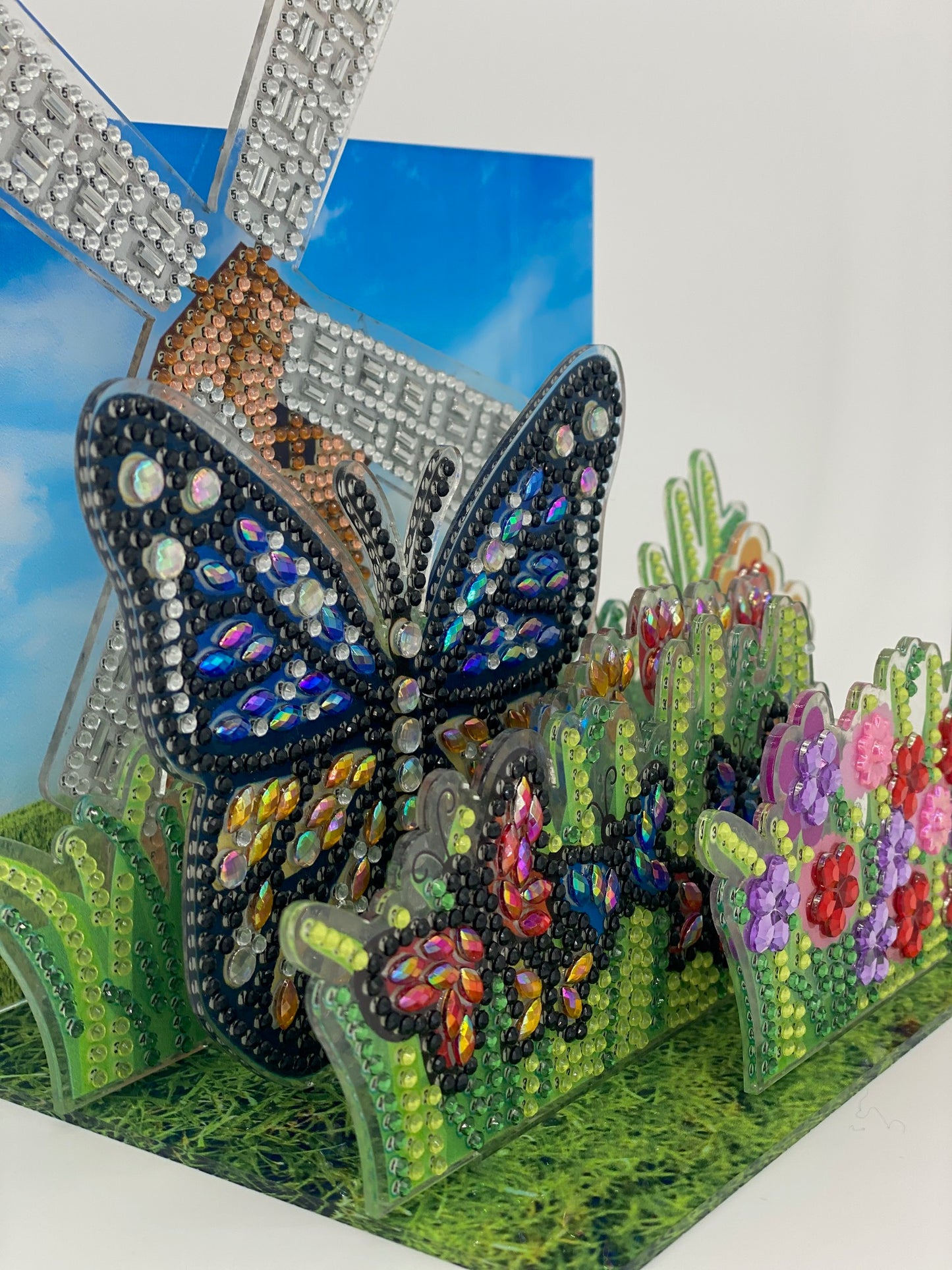 "Butterfly Bloom" Crystal Art Buildable 3D Scene Kit