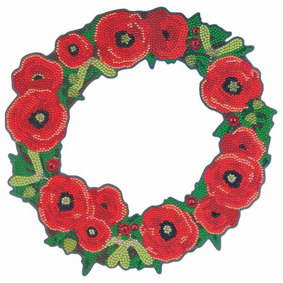 "Poppy" Crystal Art Wreath 30cm