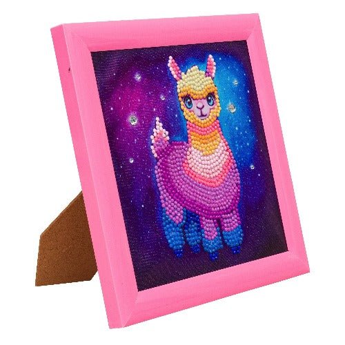 "Rainbow Llama" Ashley Erickson Frameable Crystal Art