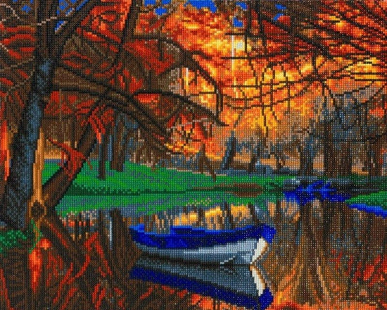 "Autumn River" Framed Crystal Art Kit 40x50 cm