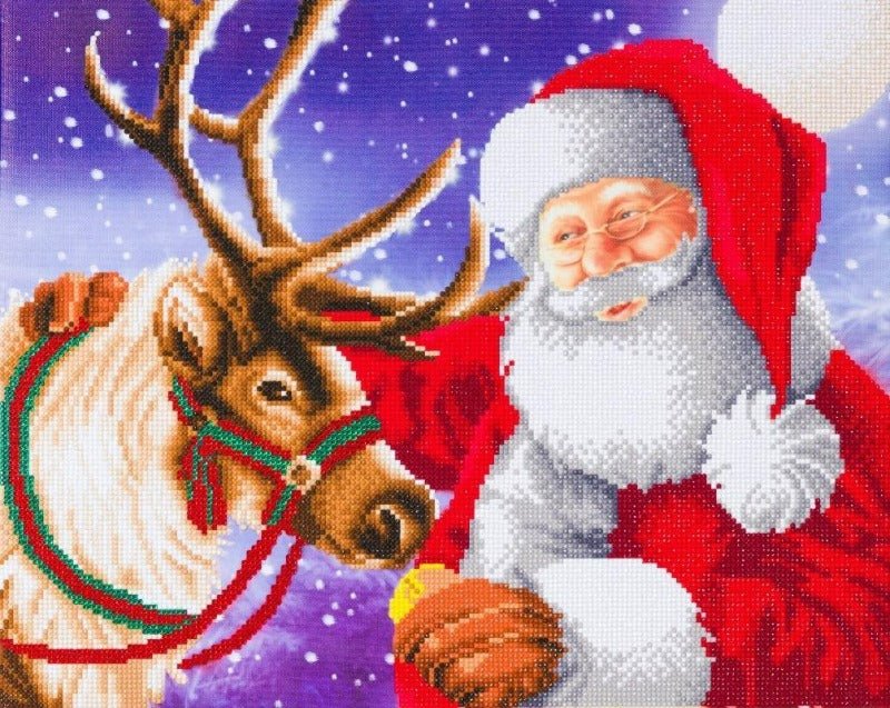 Santas best friend crystal art kit