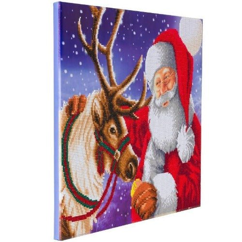 Santas best friend crystal art kit side view