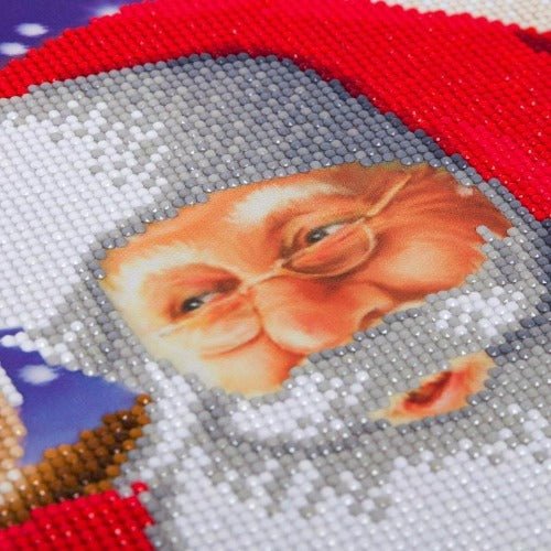 Santas best friend crystal art kit closeup