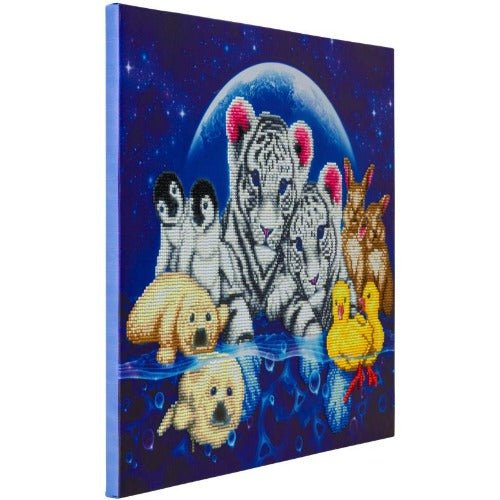 Moonlight fantasy crystal art canvas kit side view