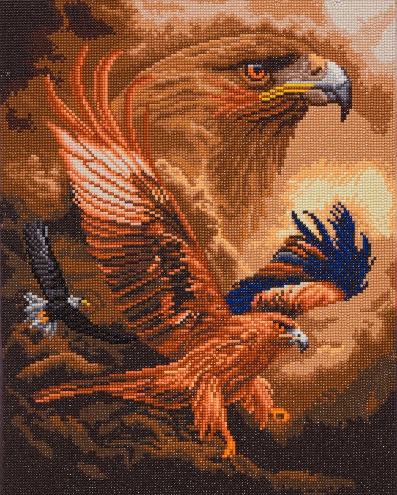 Eagle sky crystal art canvas kit