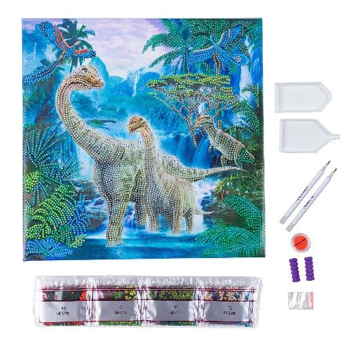 "Wander with Dinosaur" 30x30cm Crystal Art Kit