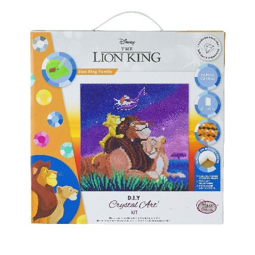 "Lion King Family" Crystal Art Kit 30x30cm