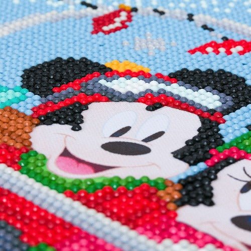 "Winter Mickey and Minnie" Crystal Art Kit 30x30cm