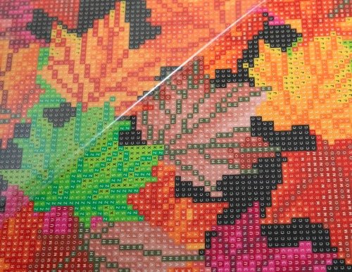 Falling Leaves 30x30cm Crystal Art Kit Before