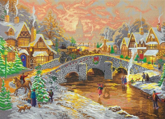 "Spirit of Christmas" by Thomas Kinkade Crystal Art Kit 90x65cm