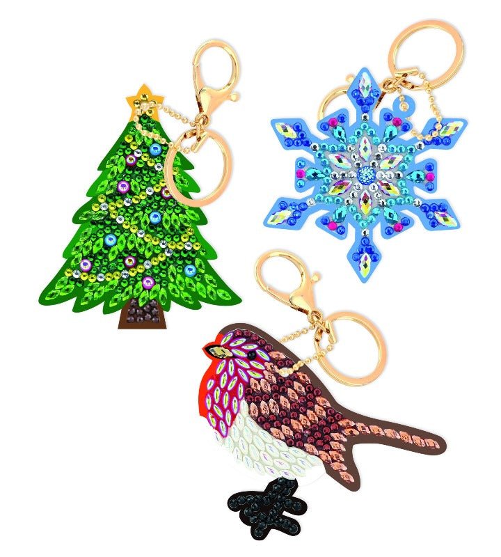 "Festive Joy" Keyring Set of 3