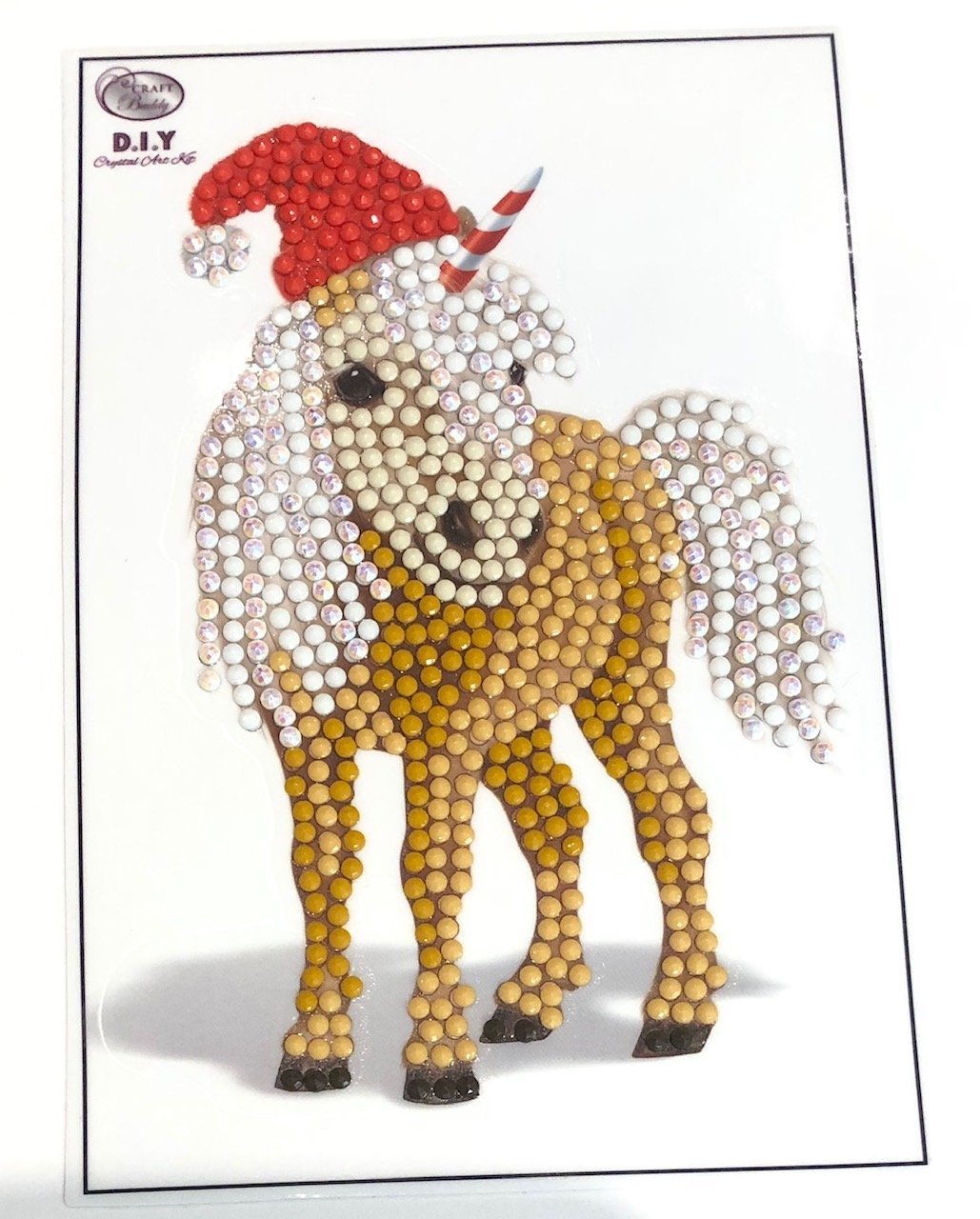 "Christmas" Horse Crystal Art Motif (With Tools)