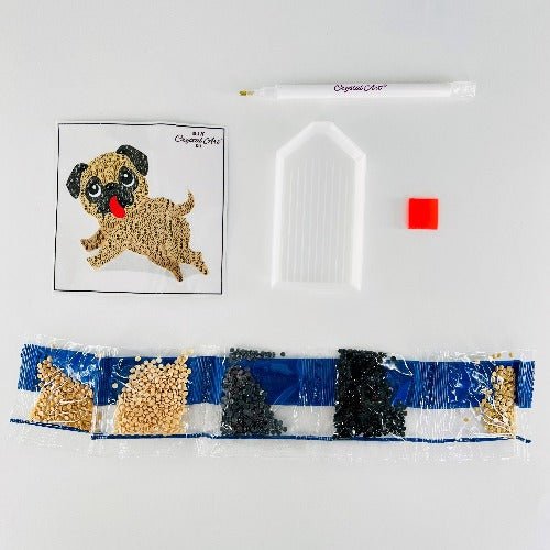 "Playful Pup" Crystal Art Motif - Contents