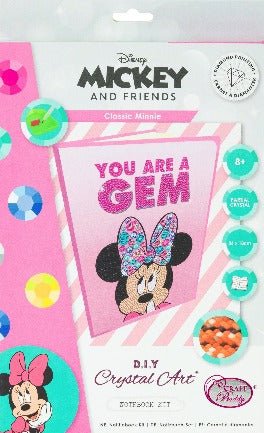 "Classic Minnie" Crystal Art Notebook