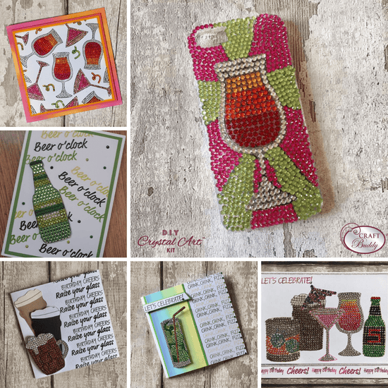 Craft Buddy Crystal Art Stamp Sets - Cocktail Sparkle - CCST12