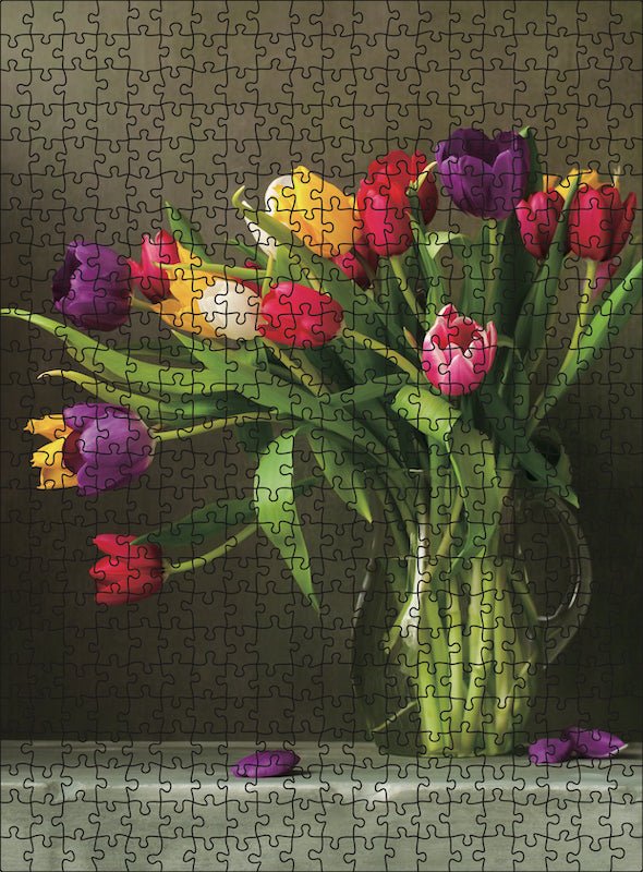 "Flowers" Jigsaw Puzzle Set of 2