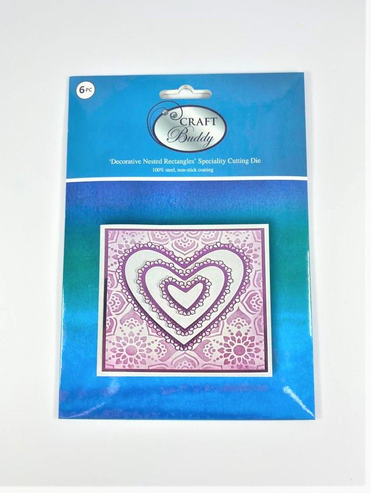 Decorative Nested Hearts Die set