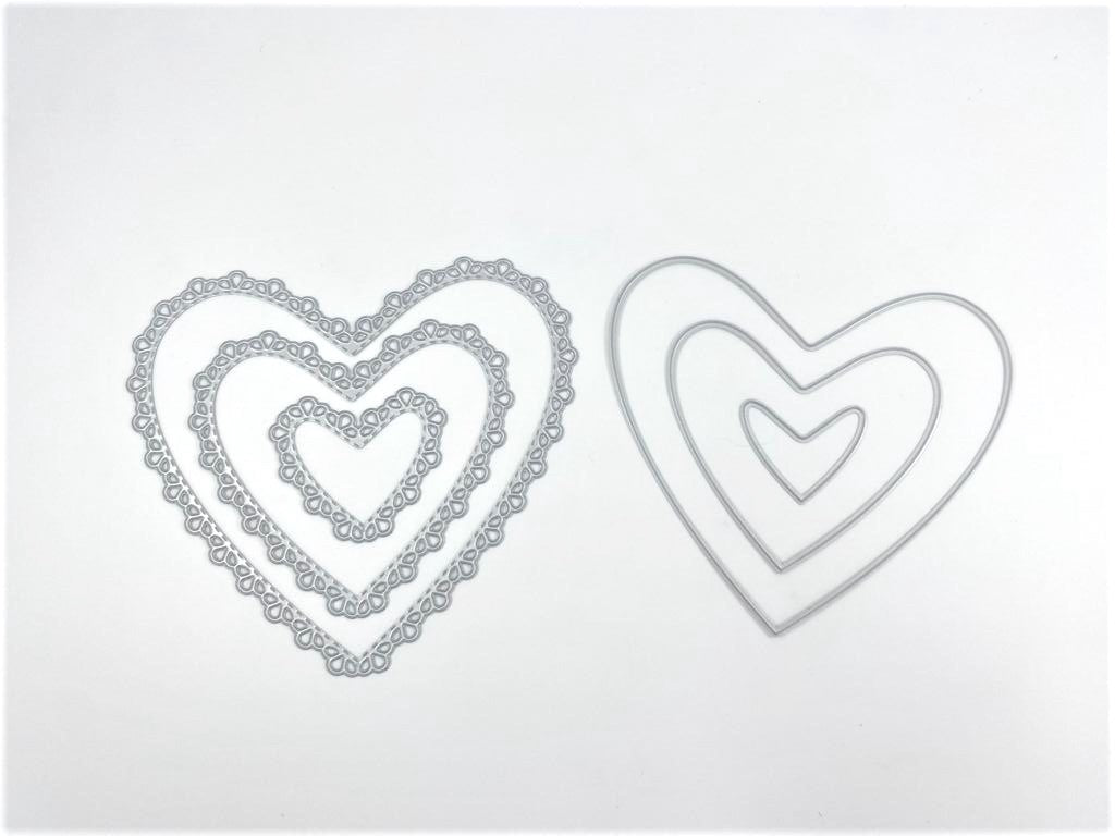 Decorative Nested Hearts Die set