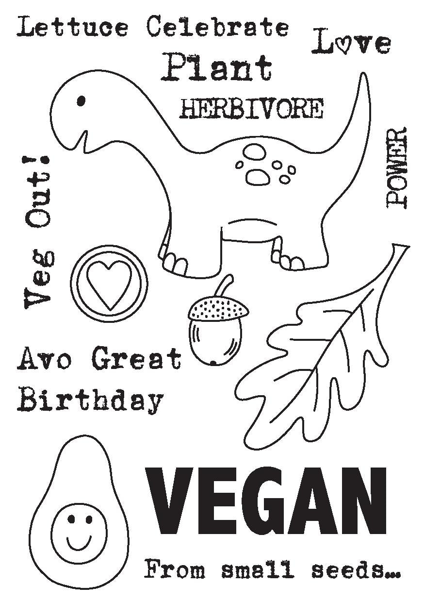 Craft Buddy Vegan Vibes A5 Stamp Set