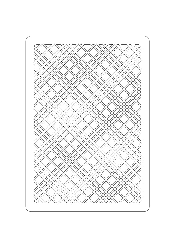 Craft Buddy Tartan Check Stencil A5 Premium Mixed Media Stencil