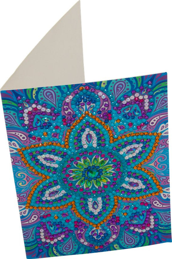 Blue Mandala, 10x15cm Crystal Art Card