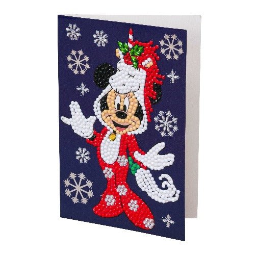 "Festive Minnie" Crystal Art card 10x15cm