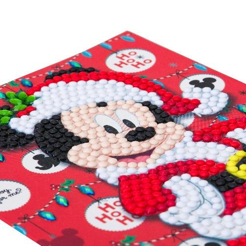 "Santa Mickey" Crystal Art Card 10x15cm