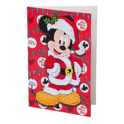 "Santa Mickey" Crystal Art Card 10x15cm