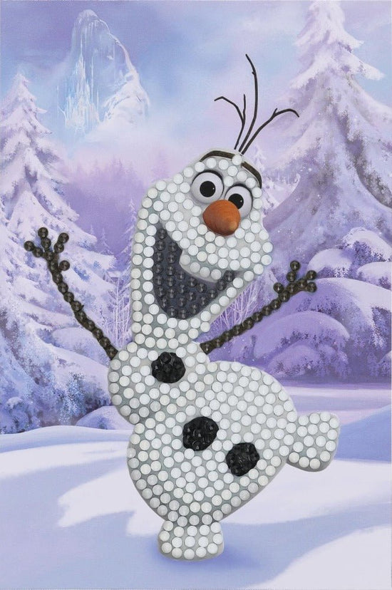 'Winter Olaf' Crystal Art Card 10x15cm