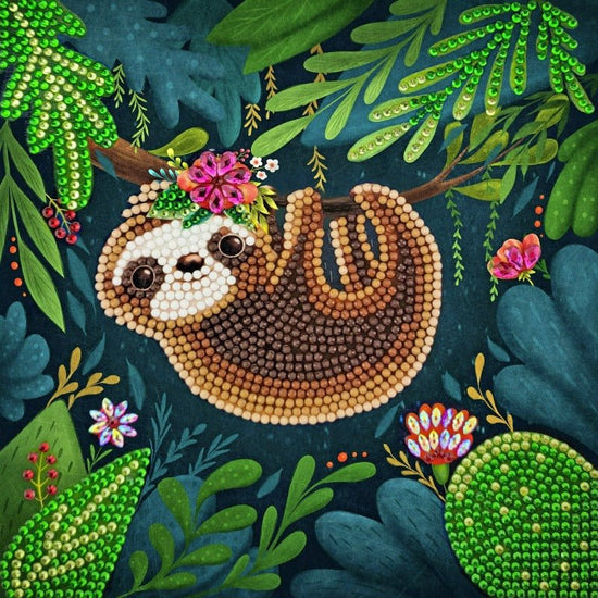 "Sloth" Crystal Art Card Kit