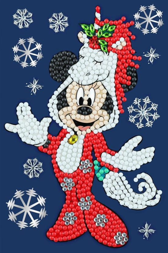 "Festive Minnie" Crystal Art card 10x15cm