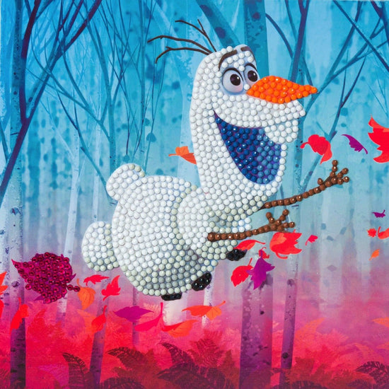 "Floating Olaf" Crystal Art Card 18x18cm