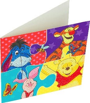 "Winnie The Pooh Puzzle" Crystal Art Card 18x18cm