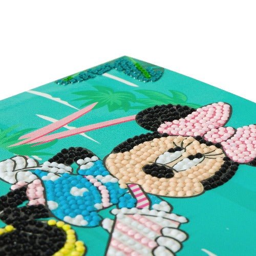 "Minnie on Holiday" Crystal Art Card 18x18cm