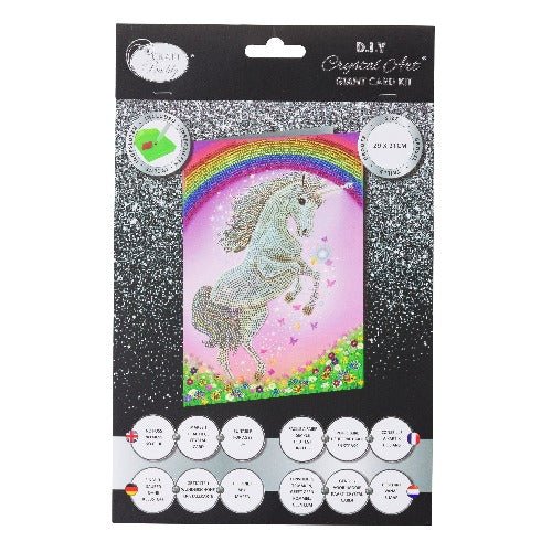 "Unicorn Rainbow" Giant Crystal Art Card Kit