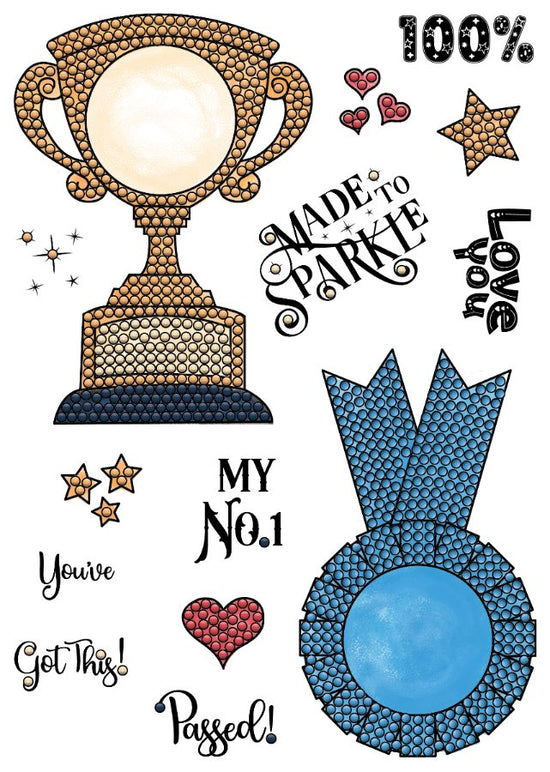 Craft Buddy Crystal 100 Ways to Celebrate A5 Stamp Set