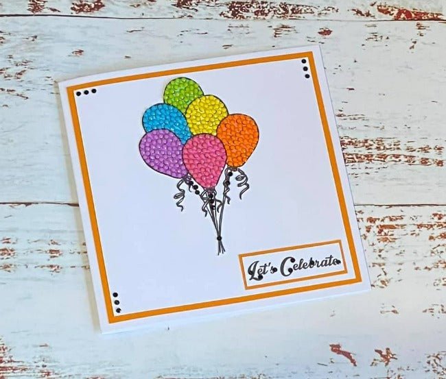 Birthday Balloons A6 Crystal Art Stamp Set