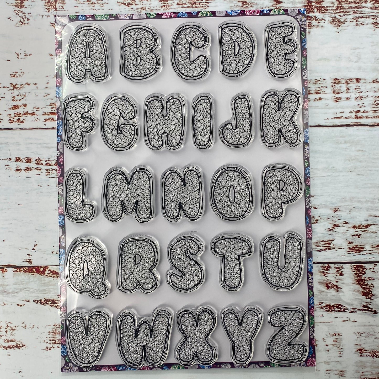 Sparkling Alphabet A4 Crystal Art Stamp Set