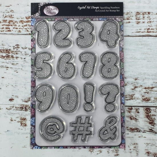 Sparkling Numbers A5 Crystal Art Stamp Set