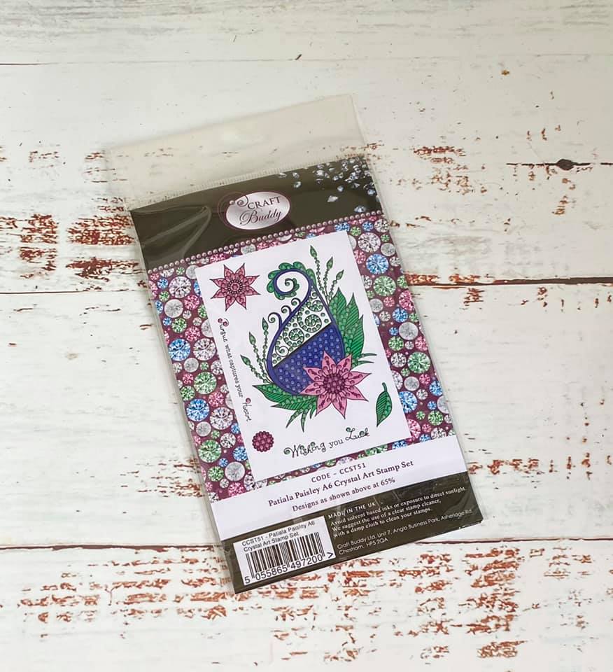 Craft Buddy Crystal Art Patiala Paisley A6 Stamp set