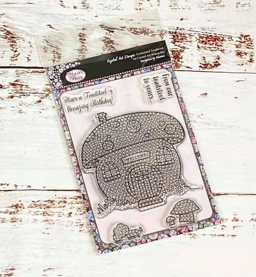 "Enchanted Toadstool" Crystal Art A6 Stamp set