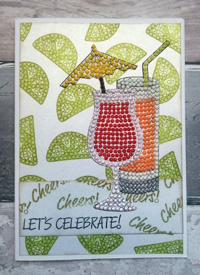 Craft Buddy Crystal Art Stamp Sets - Cocktail Sparkle - CCST12