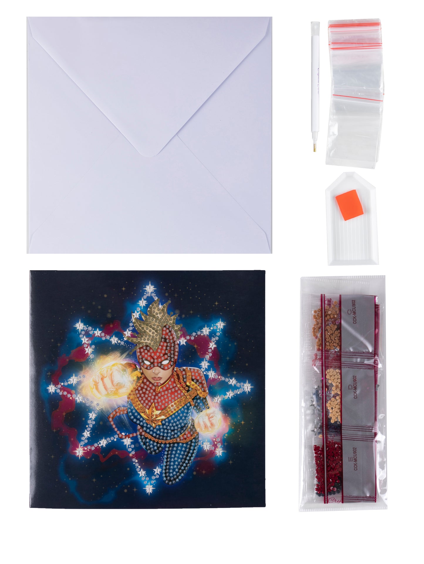 Captain Marvel 18x18cm Crystal Art Card