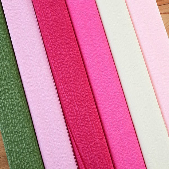 Craft Buddy Crepe Paper Assortment set of 6 - Pink