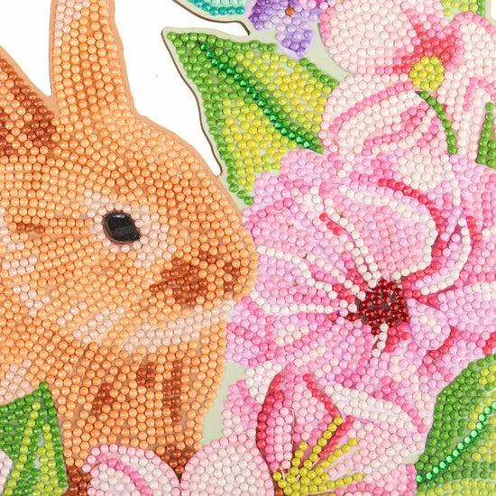 Crystal Art Wreath Kit - Easter Close up