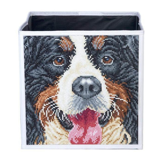 "Dog" Crystal Art Folding Storage Box 30x30cm