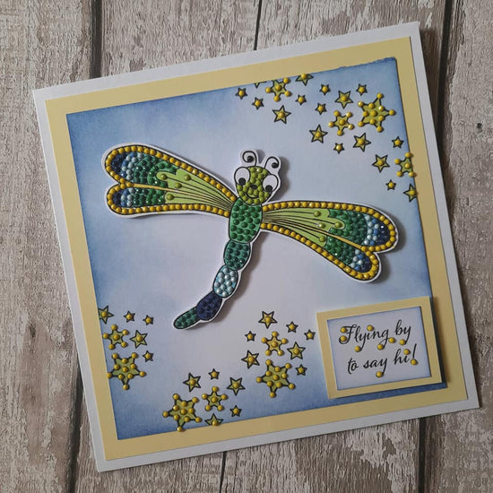 Craft Buddy Glistening Dragonfly Crystal Art A6 Stamp Set