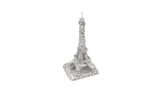 "Eiffel Tower" 3D Colour Me Puzzle Kit